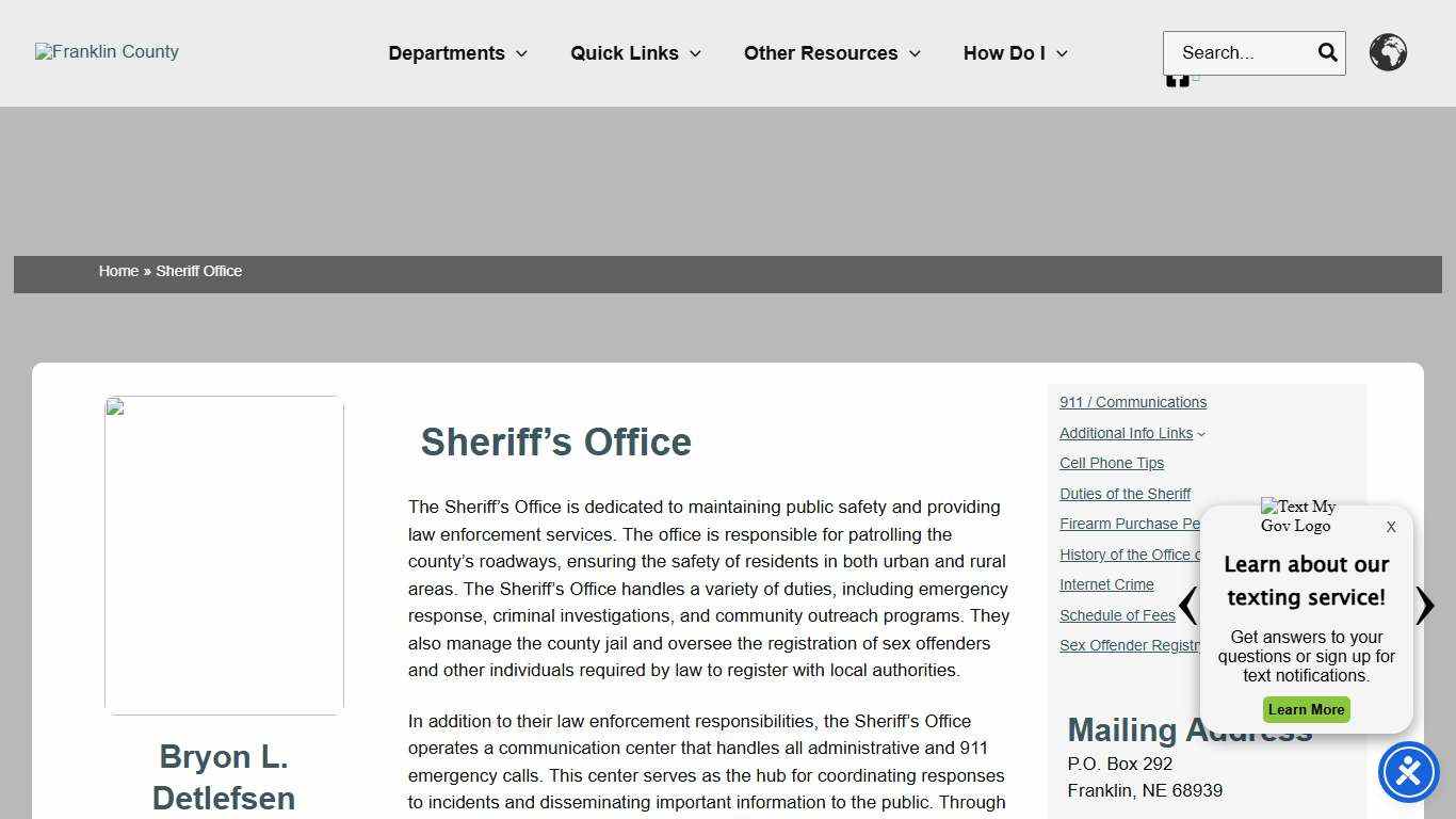 Sheriff Office – Franklin County